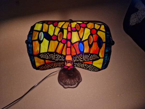 Image 1 of Tiffany-style tall desk lamp 28x45