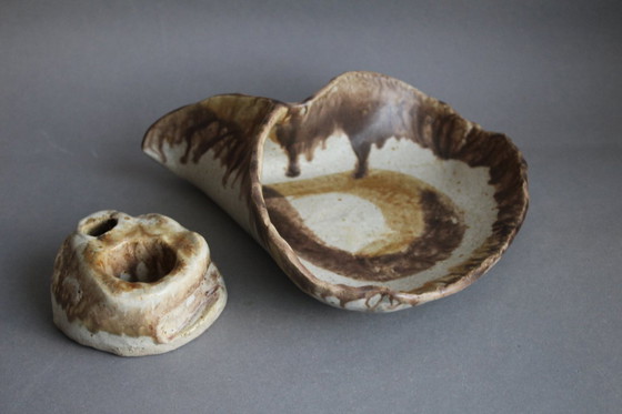Image 1 of Handgetöpferte Schale und Streichholzstein von Camo Denmark