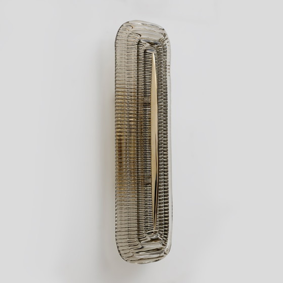 Image 1 of Coppia di grandi applique moderne in vetro di Murano e ottone italiane