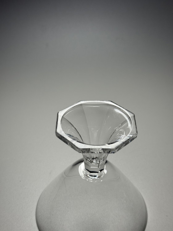 Image 1 of Huit coupes à cocktail/champagne en cristal Art déco attribuées à Val Saint Lambert, Belgique, années 1930