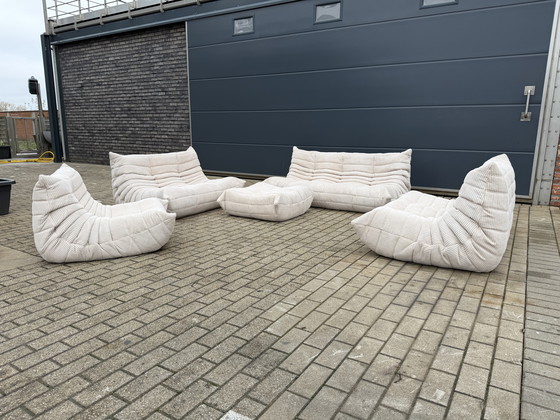 Image 1 of Ligne Roset Togo 2x 2-seater and 1x 3-seater in Beige Corduroy