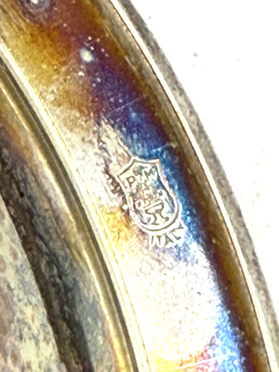 Image 1 of Bol / vide poche en métal argenté, Italie Mid Century 1970