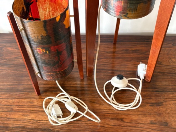 Image 1 of Magnifique et rare ensemble de lampes fusée des années 50/60