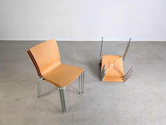 Image 1 of Set of 6 original Vitra Taino chairs, stackable conference chairs, VAT included