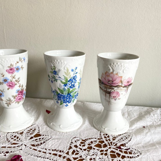 Image 1 of 5 Mazagrans flower coffee cup mug vintage Limoges porcelain