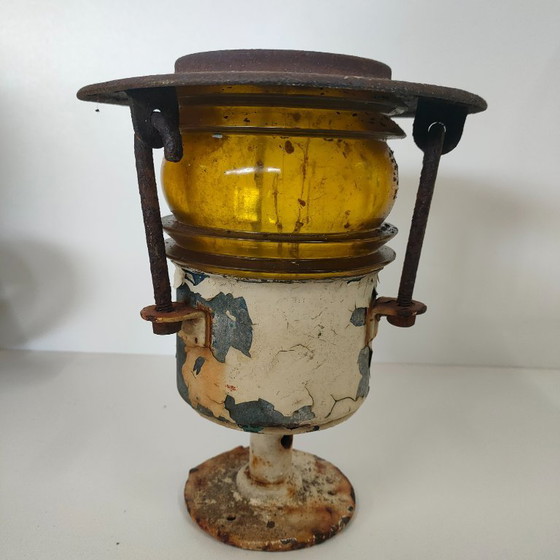 Image 1 of Set vintage di lampade marittime antiche (luce superiore, babordo-tribordo)