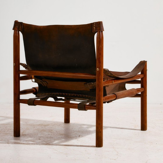 MK10957 Hongaarse kalfslederen loungestoel, Fauteuils, Metaal, Leer, Bruin, Vintage (foto 3 van 26)