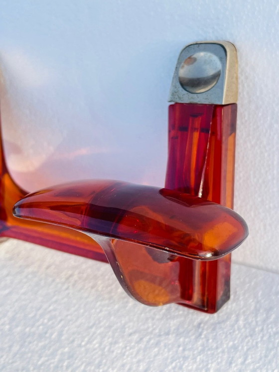 Image 1 of Vintage, Burnt Orange Bathroom Accessories by Grosfillex 1970s, Set of 4