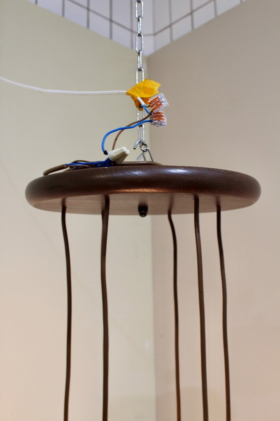 Image 1 of Lampada a cascata in legno dal design vintage