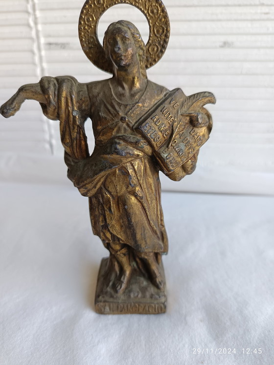 Image 1 of Ikone - Heiliger Pancrance - Vergoldete Bronze 1910-1920 - Spanien