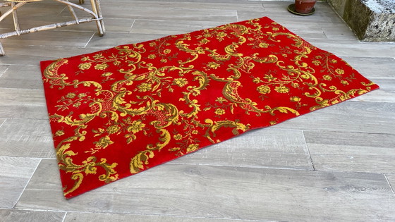 Image 1 of Tapis Vintage Façon Tapisserie 100% Laine - 142x89 cm