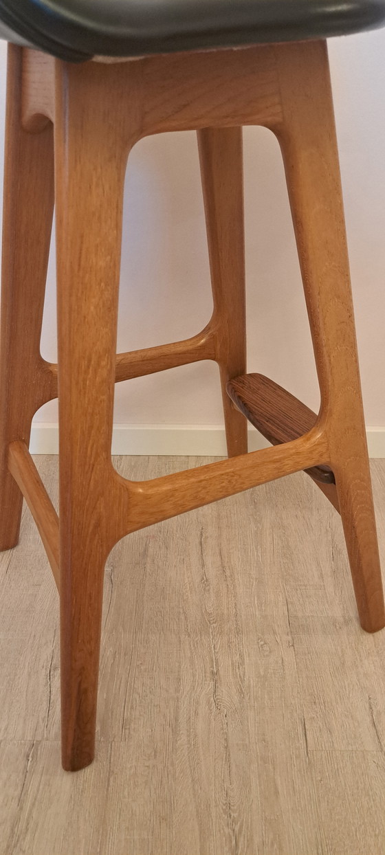 Image 1 of Originele Erik Buch OD-61 barkruk – Teak – O.D. Møbler Denemarken – Mid-Century Modern