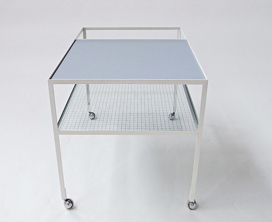 Image 1 of Carrello bar disegnato da Herbert Hirche per Holzäpfel, Germania, anni '50.