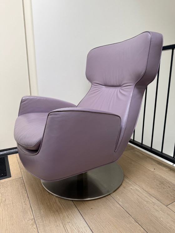 Image 1 of Leolux Ottana Plus relax fauteuil Lila Leder