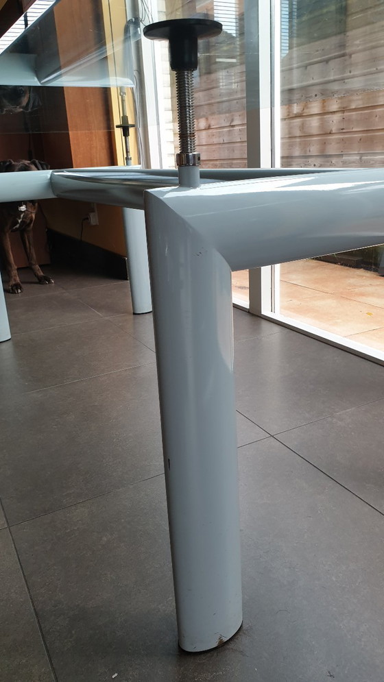 Image 1 of Tavolo da pranzo in vetro base in metallo Cassina LC 6 Le Corbusier