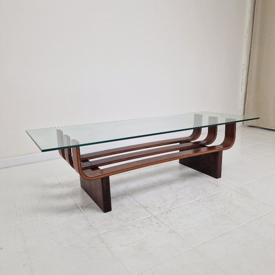 Image 1 of Elegant Mid-Century Teak Coffee Table by James Brown for T.H. Brown 1970's
