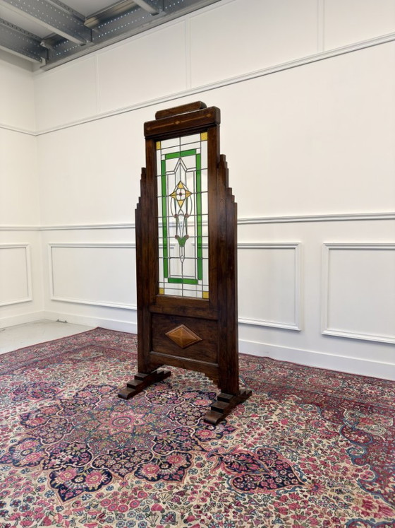 English Colonial Stained Glass Room Screen – Metal (photo 6 of 15)