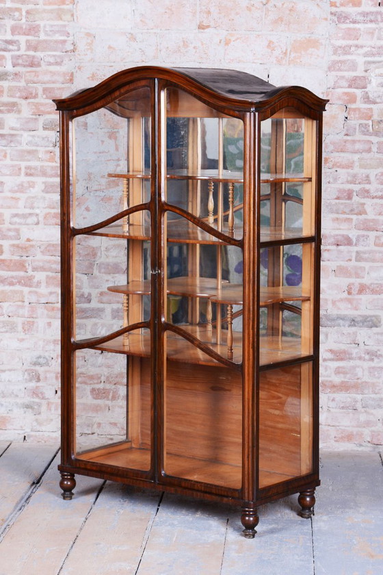 Restored Biedermeier Display Cabinet, Maple, Walnut, Polish, Czech, 1850s – Glass, Wood (photo 6 of 18)