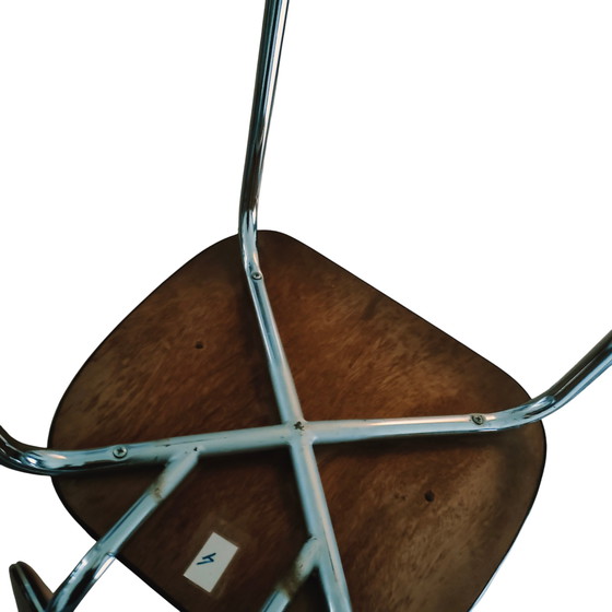 Image 1 of Vintage Nova chair in faux leather - 1970s, orange-brown