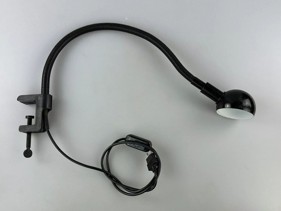 Image 1 of 60s 70s tafellamp klem lamp zwanenhals space age design metaal