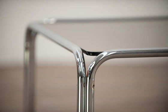 Italiaanse Design Bijzettafel – Chrome, Glass (photo 6 of 10)
