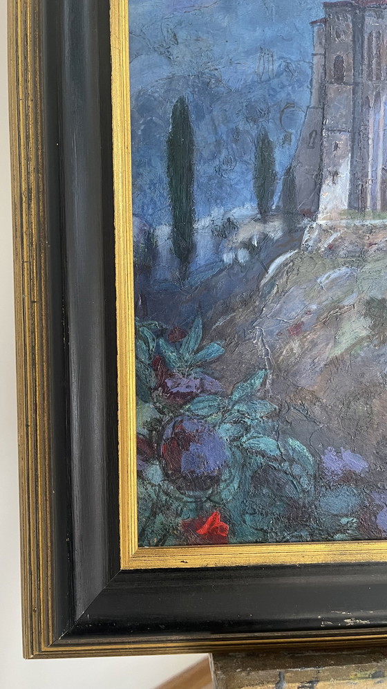 Image 1 of Monumental Cityscape of Assisi – Hand-Painted Oil