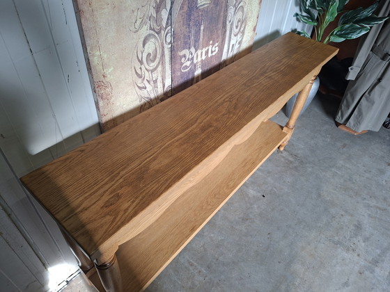 Image 1 of Tables d'appoint classiques, console d'entrée, console murale, dimensions 180x35cm et 91cm de hauteur.