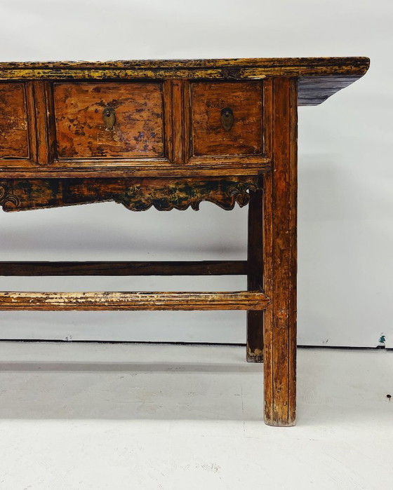 Image 1 of Antique wooden console table