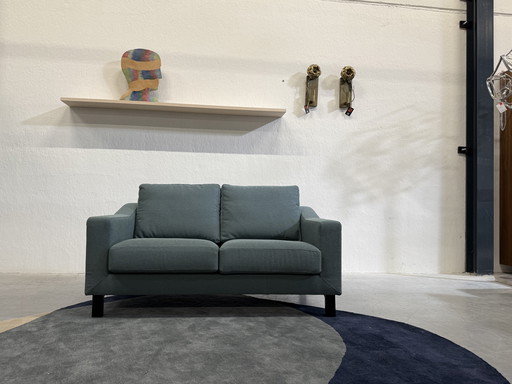 Leolux Antonia Sofa 2 Sitzer Blau Stoff 147