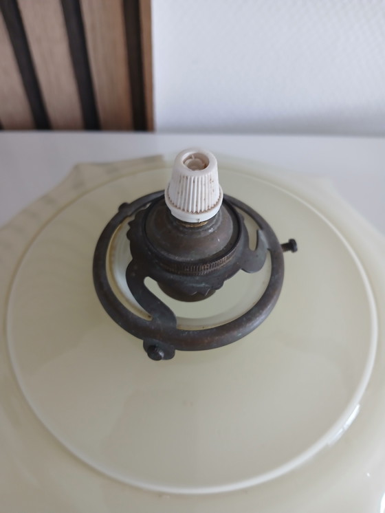 Image 1 of Hängeleuchte Opaline Spitze.