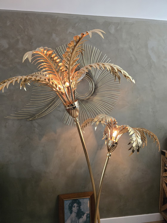Image 1 of Lampe vintage en forme de palmier style 80s/90s Maison Jansen