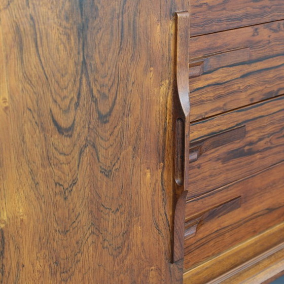 Image 1 of Remarkable Mid-Century Danish Rosewood Sideboard with Tambour Doors, 1960s