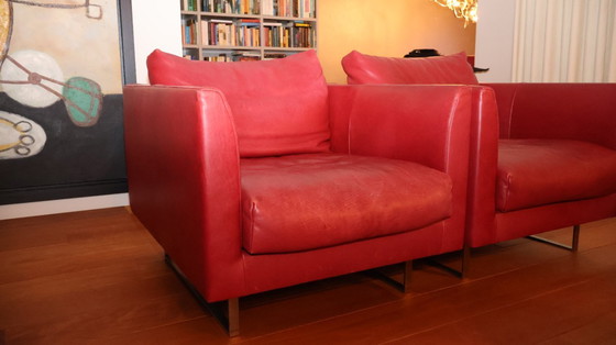 Image 1 of Montis Axel armchair, leather, color Gaucho cherry