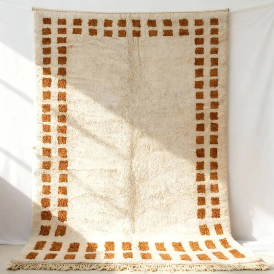 Tappeto moderno con bordo in terracotta 230cm x 140cm – Tappeti, Wool, Cotton (photo 6 of 6)