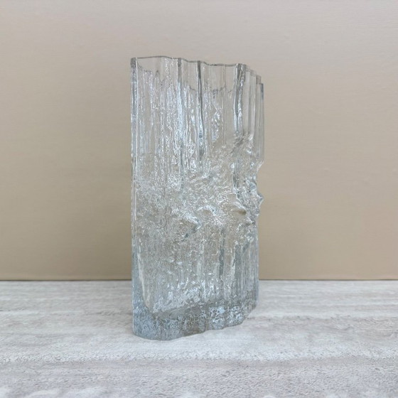 Image 1 of Vintage glazen vaas ‘Pinus’ van Tapio Wirkalla voor Iitalla Finland, jaren 70.
