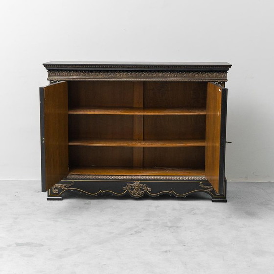 Image 1 of VINTAGE FRENCH RENAISSANCE STYLE BOULLE SIDEBOARD HAND PAINTED 19TH CENTURY