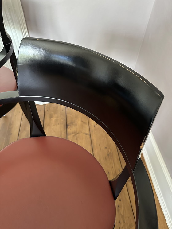 Image 1 of Giorgetti eetkamerset Tafel 50732 radica & Stoelen Ballerina Rosso Bulgare