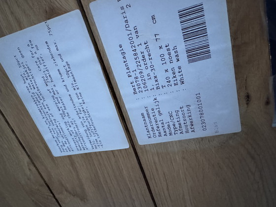 Image 1 of Bert Plantagie Bixx dining table 240 x 100 oak white washed