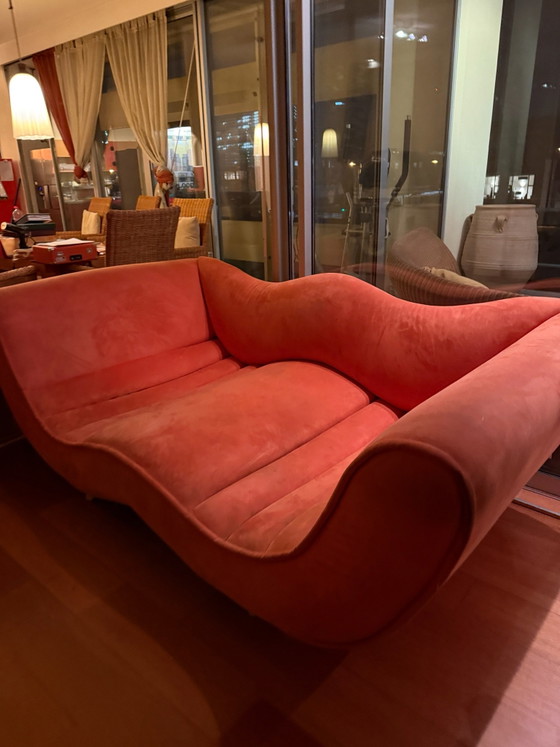Divano Bretz arancione. – Divani, Velluto, Legno (photo 7 of 7)
