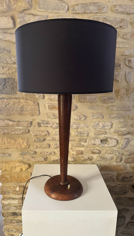 LAMPE ART DECO – Textile, Bois (photo 6 of 16)