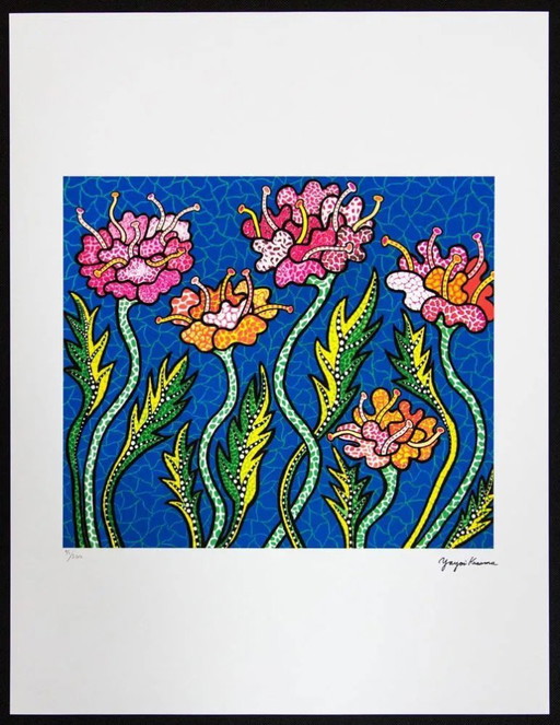Nach Yayoi Kusama, Sommerblumen, Lithografie, 1990er Jahre