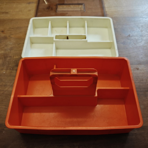 Image 1 of Vintage 1970s DBP Plastics Antwerp organizer box – Belgian space age design