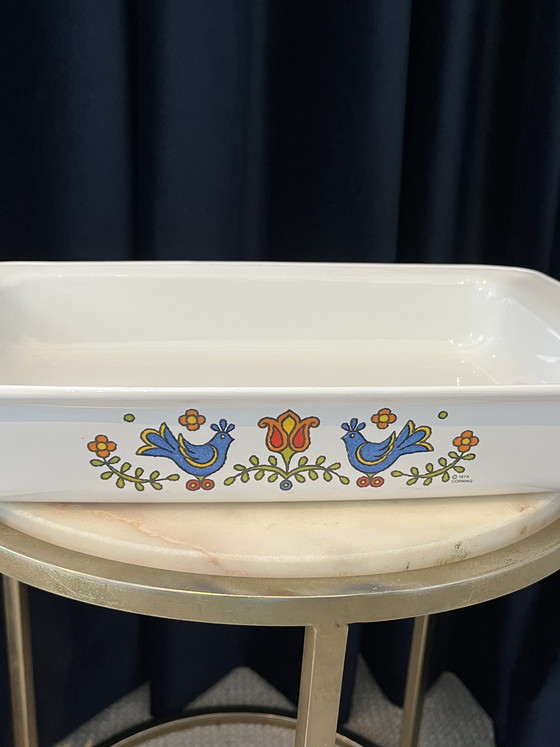 Image 1 of Prachtige vintage Pyroflam/ corning ware forno da cucina "Dutch Blue" (uccello blu) dessin