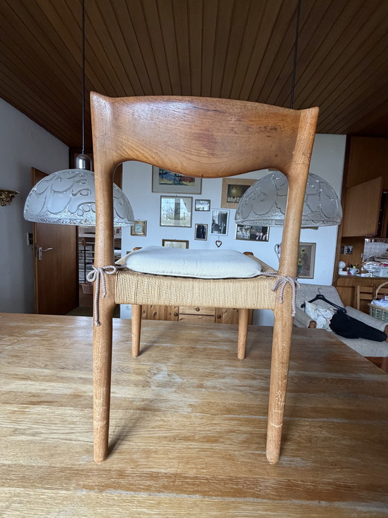 Image 1 of Niels Møller - Papierkordelgeflecht - Teck - Design danois