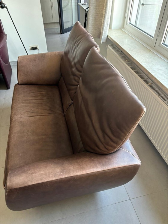 Bruine Vintage Zetel – Jori, 2 zitsbanken, Leather, Metal (photo 3 of 6)