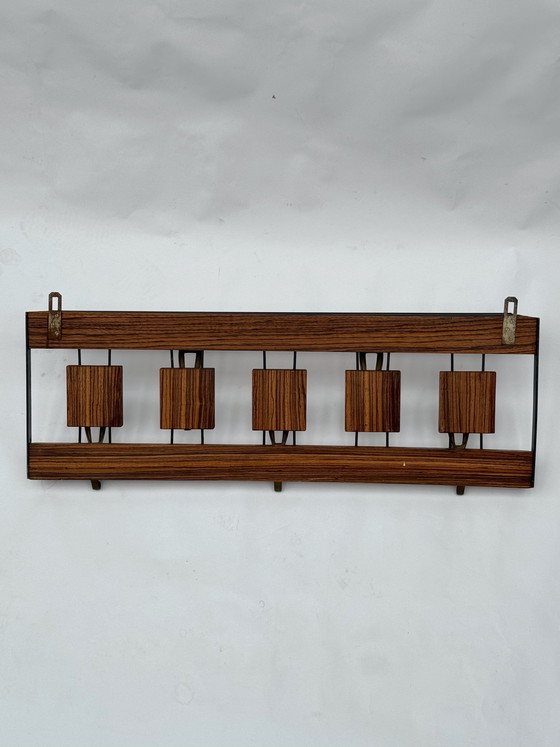 Image 1 of Appendiabiti vintage olandese BroVorm Haarlem in teak, stile Mid-Century Modern (MCM).