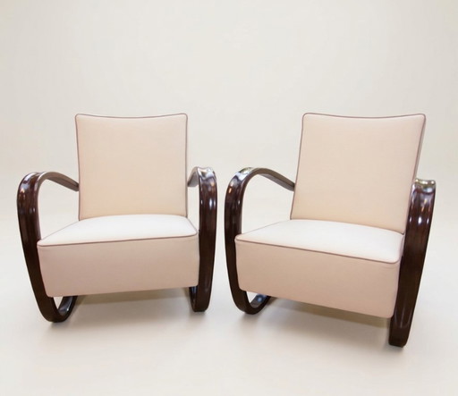 Coppia di poltrone lounge H-269 di Jindrich Halabala per UP ZAVODY, anni '30