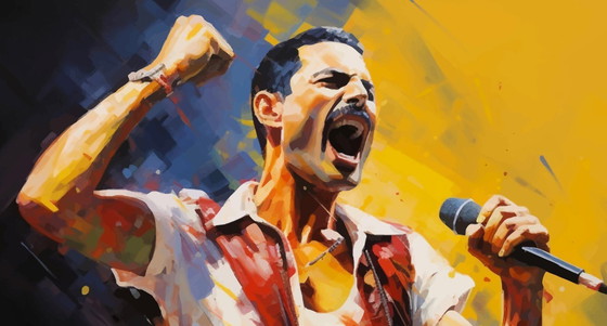 Image 1 of Alberto RICARDO - Freddie Mercury 3 - Kunstenaarsdoek