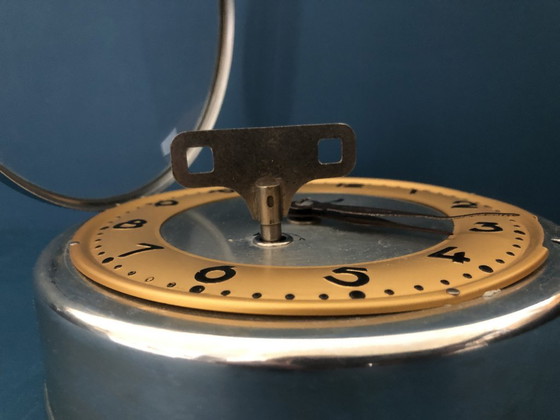 Image 1 of Vintage JAZ “TAMPIC” wandklok – Frans design uit de jaren 50 (mid-century) – Mechanisch uurwerk met 8 dagen gangreserve