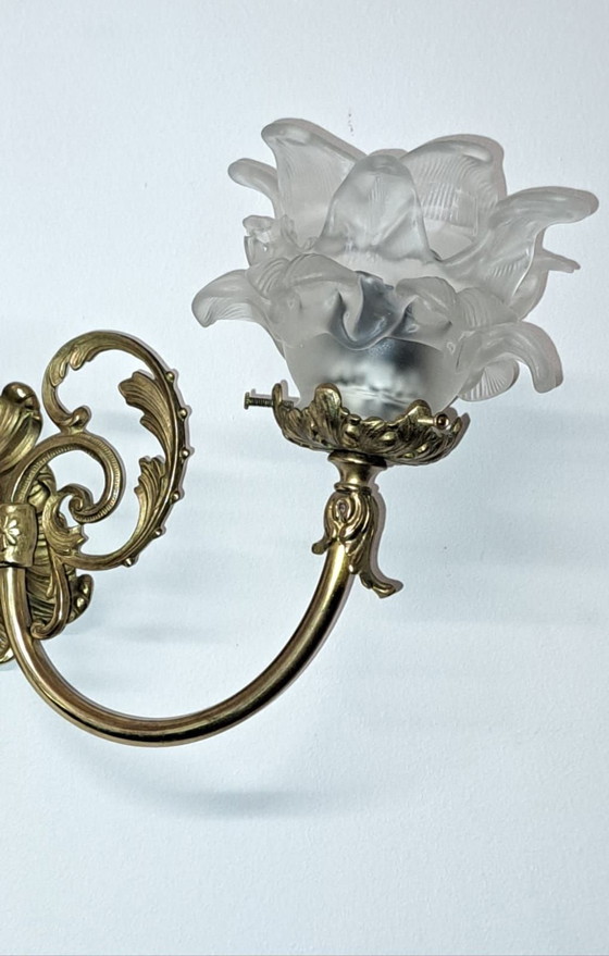 Wandleuchte Louis XV, Wandleuchten, Bronze, Glas, Gold (Foto 5 von 9)